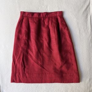 Vintage Christian Dior dark red skirt